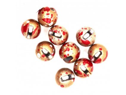 Semperfli Tungsten Slotted Beads Mottled Tan (PRIEMER 2.8mm)
