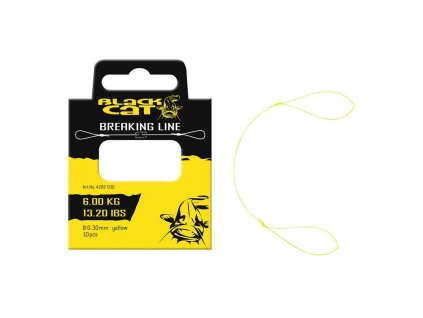 Trhací vlasec Black Cat Breaking Line Yellow 10ks  (Varianty 0.30mm/6kg)