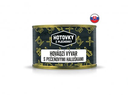 Hotovky z plechovky Hovädzí vývar s pečeňovými haluškami 400ml 1