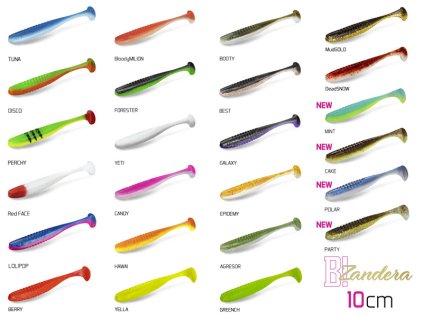 Guma Delphin ZANDERA UVs 10cm MIX nástrah 5ks