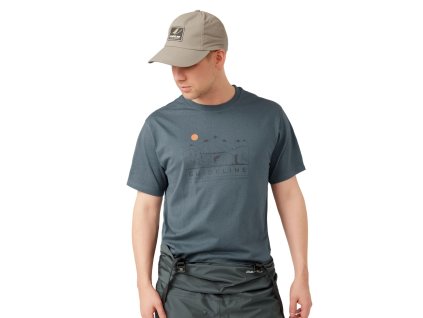 muskarske tricko guideline the waterfall eco tee teal blue