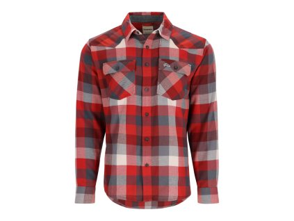 Santee Flannel Shirt Auburn Red/Slate Buffalo Check S (Veľkosť M, Farba Auburn Red/Slate Buffalo Check)