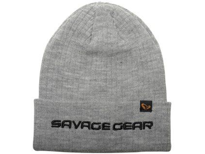 Čiapka Savage GearLogo Fold-up Beanie Light Grey Melange