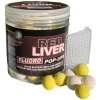 Boilies Fluo STARBAITS Red Liver plávajúce 80g (Priemer 14 mm)