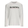 Simms Logo Shirt LS White