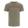 Simms Logo T-shirt White 3XL (Veľkosť XL, Farba Simms Orange/Military Heather)