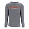Simms Logo Shirt LS Athletic Heather M - Athletic Heather (Veľkosť M)