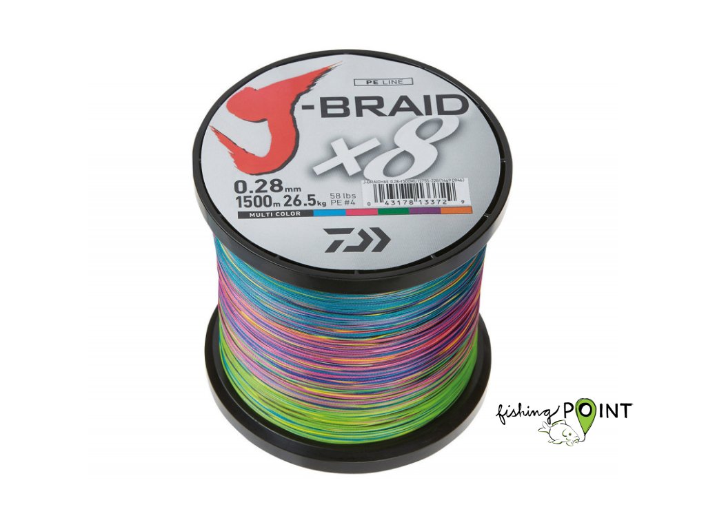 Daiwa pletená šňůra J-Braid barva multi color (Varianta Daiwa pletená šňůra J-Braid barva multi color - 0,13mm 8kg   1 m - Nutné dokoupit cívku kód: 12025)