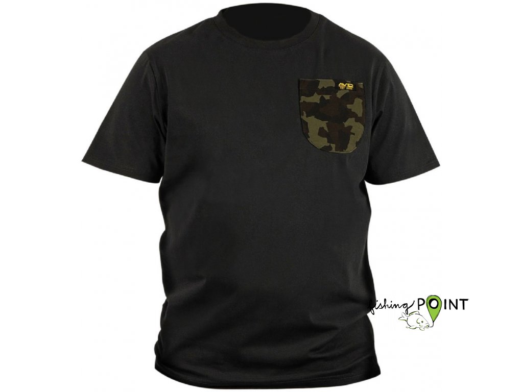 Avid Carp Tričko Cargo T Shirt Black vel. L - FishingPoint