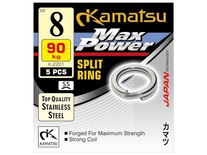 Kamatsu Kroužky MAX POWER SPLIT RING 8 mm 90kg-5ks