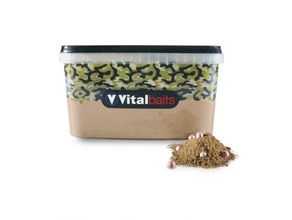 vitalbaits vnadici smes strawberry nutty bucket 3kg