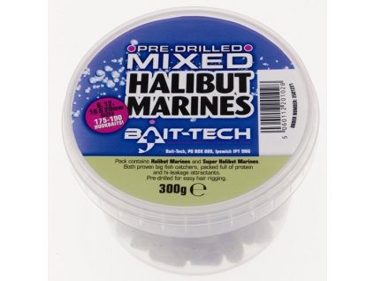 1076 bait tech mix pelet pre drilled mixed halibut krill hookers 8 14 20 mm 300g