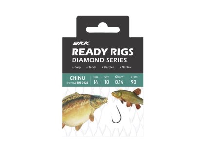 BKK Návazec Ready Rig Diamond Chinu BN (Varianta Velikost 10 0,16mm 70cm 10ks)