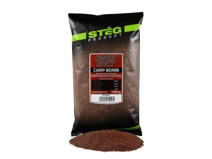 Stég Krmítková směs CARP BOMB 1 kg (Varianta Stég Krmítková směs CARP BOMB 1 kg Sweet spicy)
