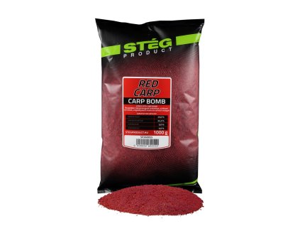 Stég Krmítková směs CARP BOMB 1 kg Red carp