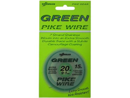 Drennan Ocelové lanko Green Pike wire 15 lb 15 m