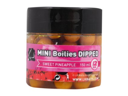 LK Baits Mini Boilies in Dip 12mm 150ml SWEET PINEAPPLE