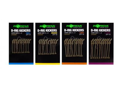 Korda Rovnátka Kickers D Rig Brown 10 ks - Vel. XL