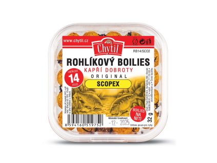CHYTIL Rohlíkový boilies 14 mm, 32 g Příchuť broskev