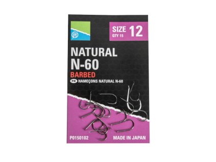 Preston Innovations Háčky Natural N-60 - vel.6 - 15ks