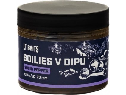 LT Baits Dipované boilies SQUID PEPPER 20 mm 300 g