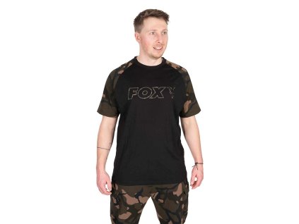 Fox International Tričko Black / Camo Outline T vel. XL
