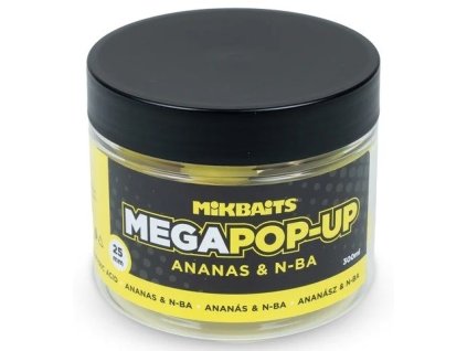 Mikbaits Mega fluo pop-up 300ml - Ananas N-BA 25mm