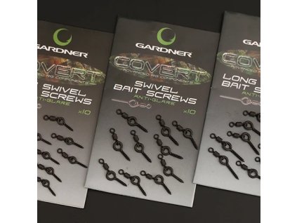 GARDNER KOLÍČEK S OBRATLÍKEM COVERT SWIVEL BAIT SCREWS ANTI GLARE 10KS (Velikost Standart)