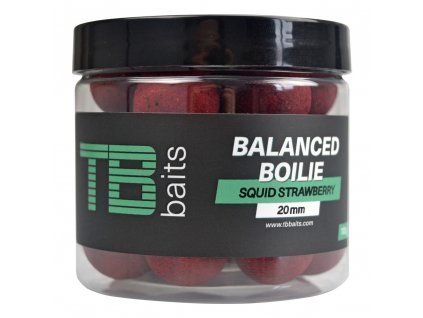 tb baits vyvazene boilie balanced atraktor glm squid strawberry 100 g