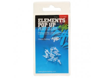 GIANTS FISHING DRŽÁK NÁSTRAHY ELEMENTS POP-UP PEGS CLEAR,10KS