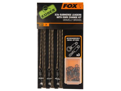 3461 fox submerge leaders with kwik change kit gravelly brown