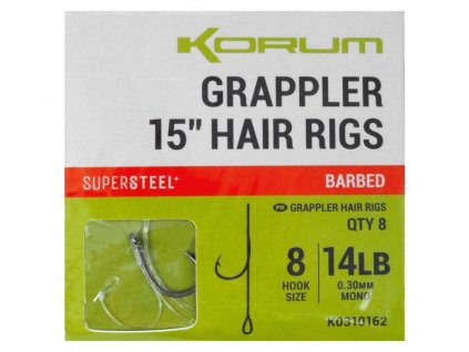 9460 4 korum navazec grappler 15 hair rigs barbed 38 cm 5