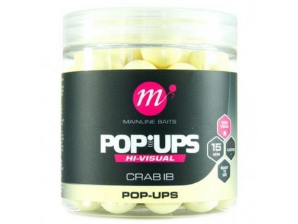 mainline plovouci boilie high visuali pop ups crab ib 15 mm