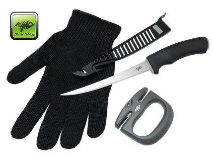 Giants Fishing Sada nůž, rukavice a brousek Combo Filet (Varianta Giants Fishing Sada nůž, rukavice a brousek Combo Filet)