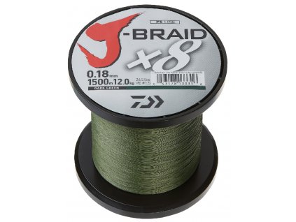 Daiwa pletená šňůra J-Braid barva Dark Green (Varianta Daiwa pletená šňůra J-Braid barva Dark Green - 0,10 mm/6kg - 1m - Nutné dokoupit cívku kód: 12025)