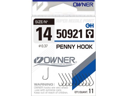 Owner Háček s očkem Penny hook (Varianta Owner Háček s očkem Penny hook vel.14 - 11ks)