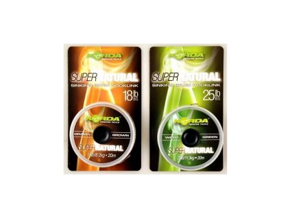 Korda Návazcová šňůrka Super Natural (Varianta Korda Návazcová šňůrka  Super Natural - Gravel Brown - 20m 25 lbs)