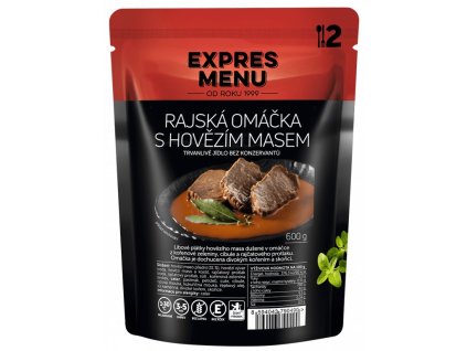 Expres Menu Rajská omáčka s hovězím masem - bezlepkové jídlo