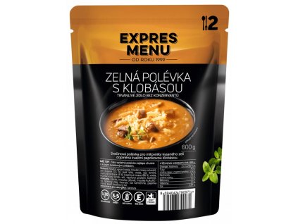 Expres Menu Zelná polévka s klobásou - bezlepkové jídlo (Varianta Expres Menu Zelná polévka s klobásou - bezlepkové jídlo)