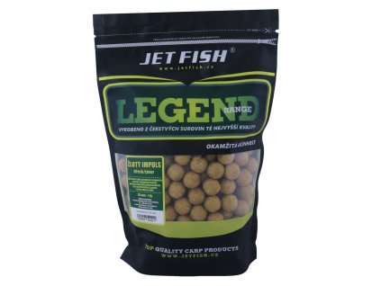 Jet Fish Boilie Legend Range Žlutý Impuls Ořech/Javor (Varianta Jet Fish Boilie Legend Range 1kg 20mm Žlutý Impuls Ořech/Javor)
