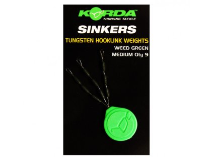 Korda Sinker Tungsten Hooklink Weight - 9ks (Varianta Korda Sinker Tungsten Hooklink Weight - 9ks - Medium Green)