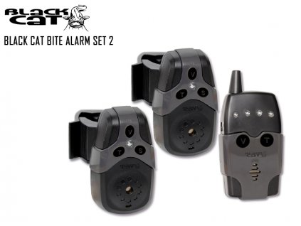 Black Cat Otřesové signalizátory Bite Alarm Set 2+1 New