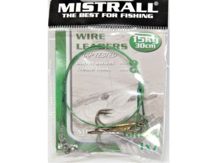 Mistrall Lanko s trojháčkem wire 30cm 15kg-2ks (Varianta Mistrall Lanko s trojháčkem wire 30cm 15kg-2ks)