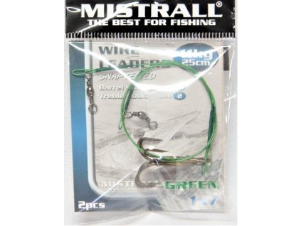 Mistrall Lanko s trojháčkem wire 25 cm  -2ks (Varianta Mistrall Lanko s trojháčkem wire 25 cm 11 kg -2ks)