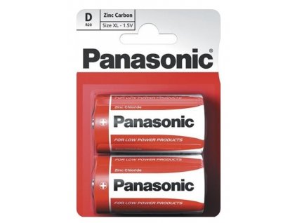 Panasonic Baterie Zinkouhlíková 1,5V R20/D/R20RZ/2BP 2ks
