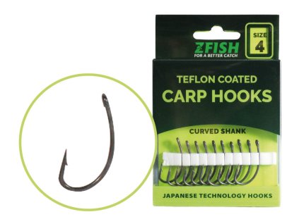 Zfish Teflonové Háčky Curved Shank (Varianta Zfish Teflonové Háčky Curved Shank vel. 4)