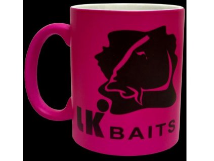 LK Baits Hrnek neonová růžová černé logo