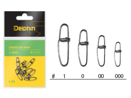 DELPHIN Karabinka Crosslock Snap C-03/10ks (Varianta DELPHIN Karabinka Crosslock Snap C-03/10ks - BN/000)