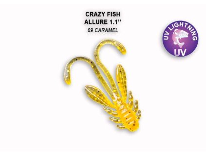 Crazy Fish Gumová nástraha Allure (Varianta Crazy Fish Gumová nástraha Allure 1,1 barva 9 -10ks)
