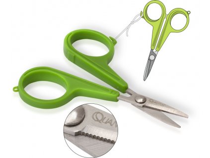 Quantum Nůžky Mr. Pike Line & Braid Blades zelená/černá 11 cm